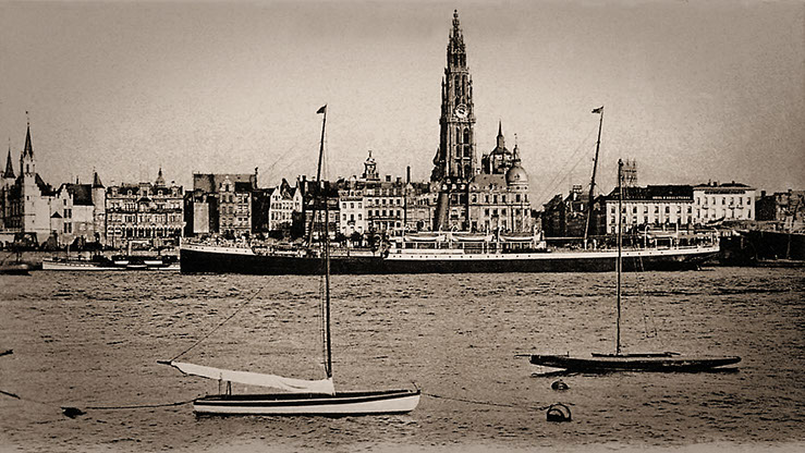 Boat shuttling between Antwerp, Belgium and Matadi, Independent State of Congo