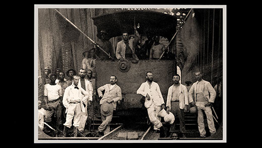 J H Biermans (center) Matadi-Léopoldville Railway 1890-1898, Independent State of Congo