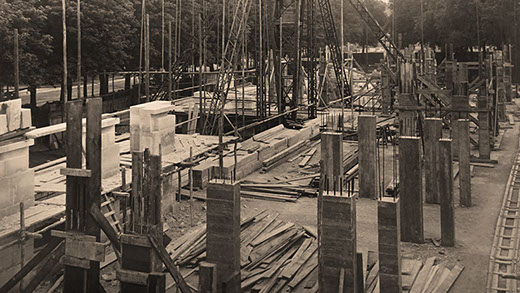 Construction of the Fondation Biermans-Lapôtre in 1924-1927
