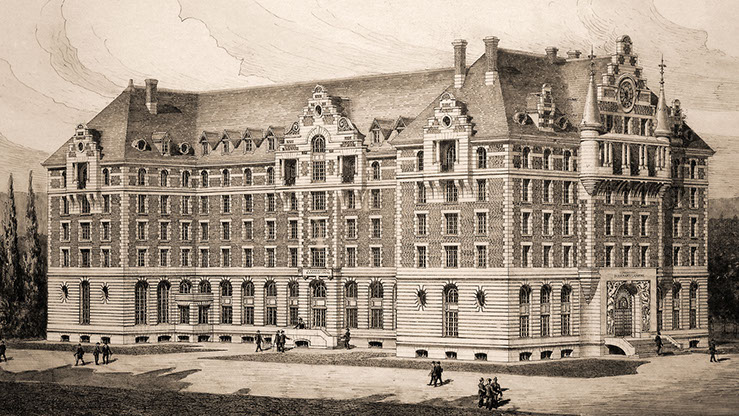 Sketch of the Fondation Biermans-Lapôtre.