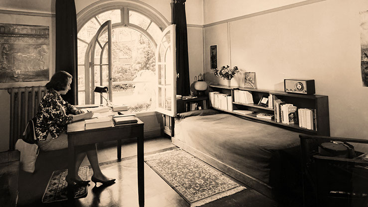 One of the 5 girls' rooms on the second floor