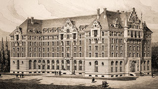 Sketch of the Fondation Biermans-Lapôtre.