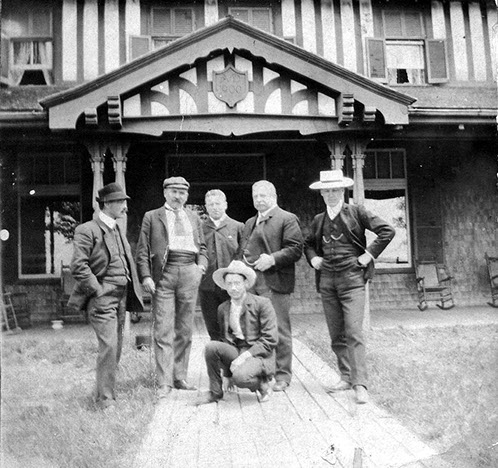 J H Biermans (2nd left), Cascade Inn, Shawinigan Falls, Canada